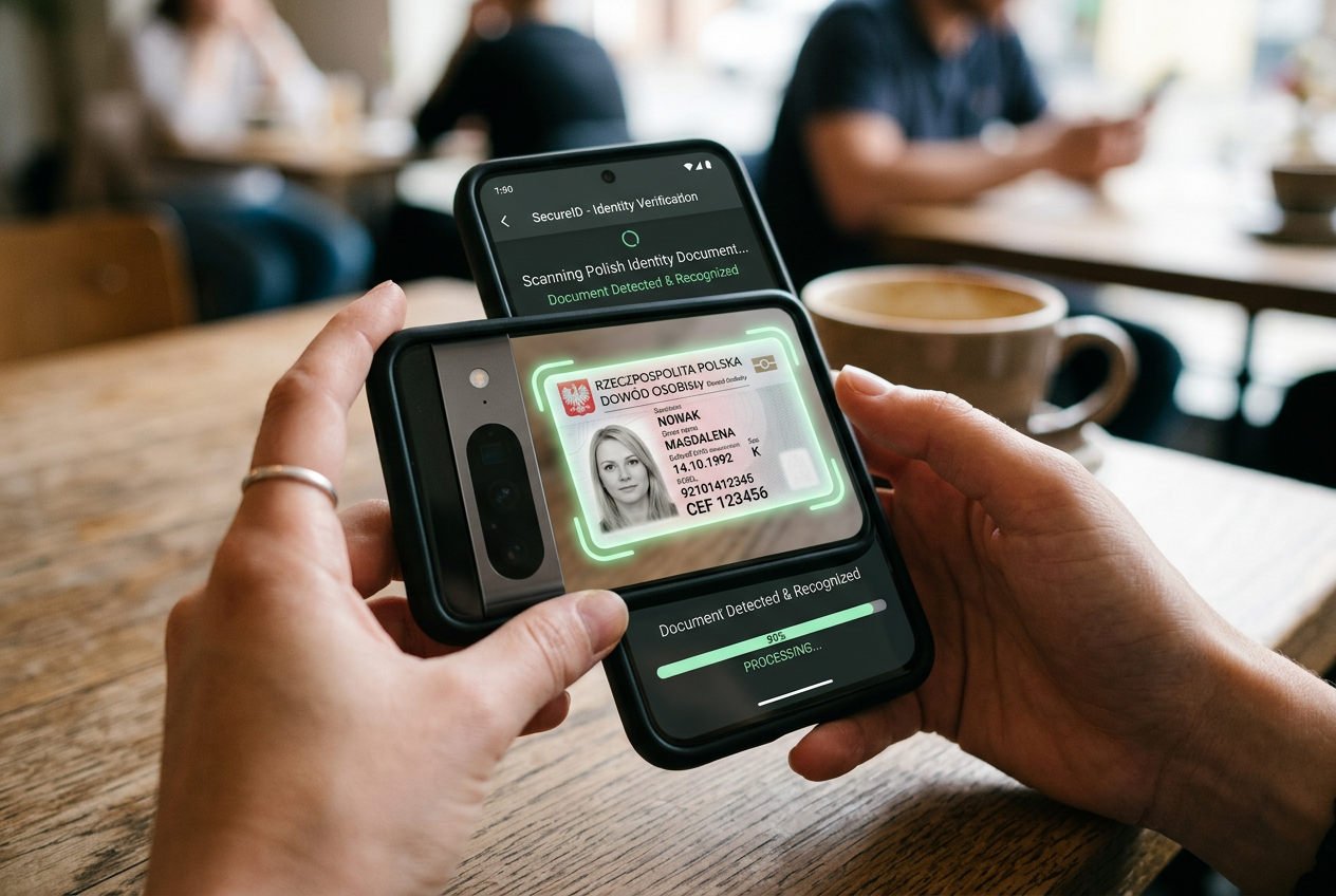 Szybka weryfikacja dokumentów tożsamości KYC w nowoczesnym kasynie internetowym na smartfonie