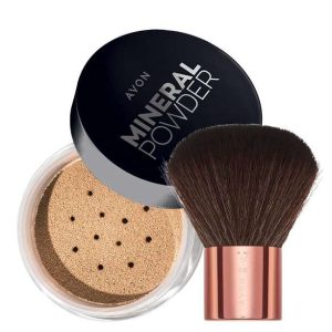 Zestaw: pędzel kabuki i puder mineralny Nude